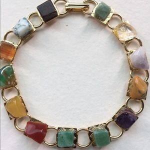 Vintage Ladies Mineral Stones Bracelet
